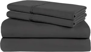 V Berth Boating Sheet Set 100% Egyptian Cotton 400 Thread Count Universal V Berth Sheet Set Boat Bedding Fits mattresses up to 6” Depth, Sailboat Boaters Gift - Dark Grey Solid