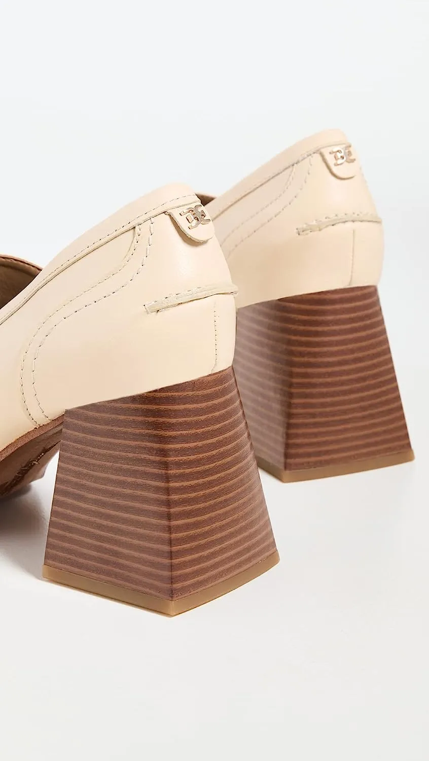 Vamp Loafer Heel Shoes Gold Buckle Quincy Ivory Sam Special collections Eggshell/Modern Reliable performance Tone Edelman