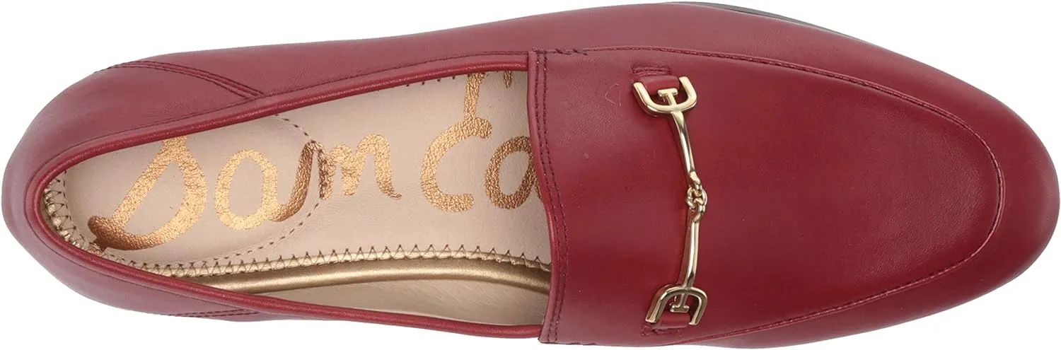 Vamp Loafers Classic Edelman Red Chain Loraine Sam Leather Running out fast Woven Detail Efficient Garnet
