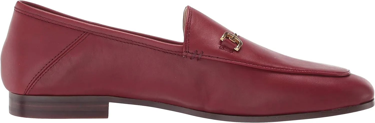 Vamp Loafers Classic Edelman Red Chain Loraine Sam Leather Running out fast Woven Detail Efficient Garnet