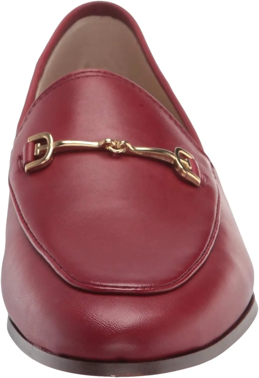 Vamp Loafers Classic Edelman Red Chain Loraine Sam Leather Running out fast Woven Detail Efficient Garnet
