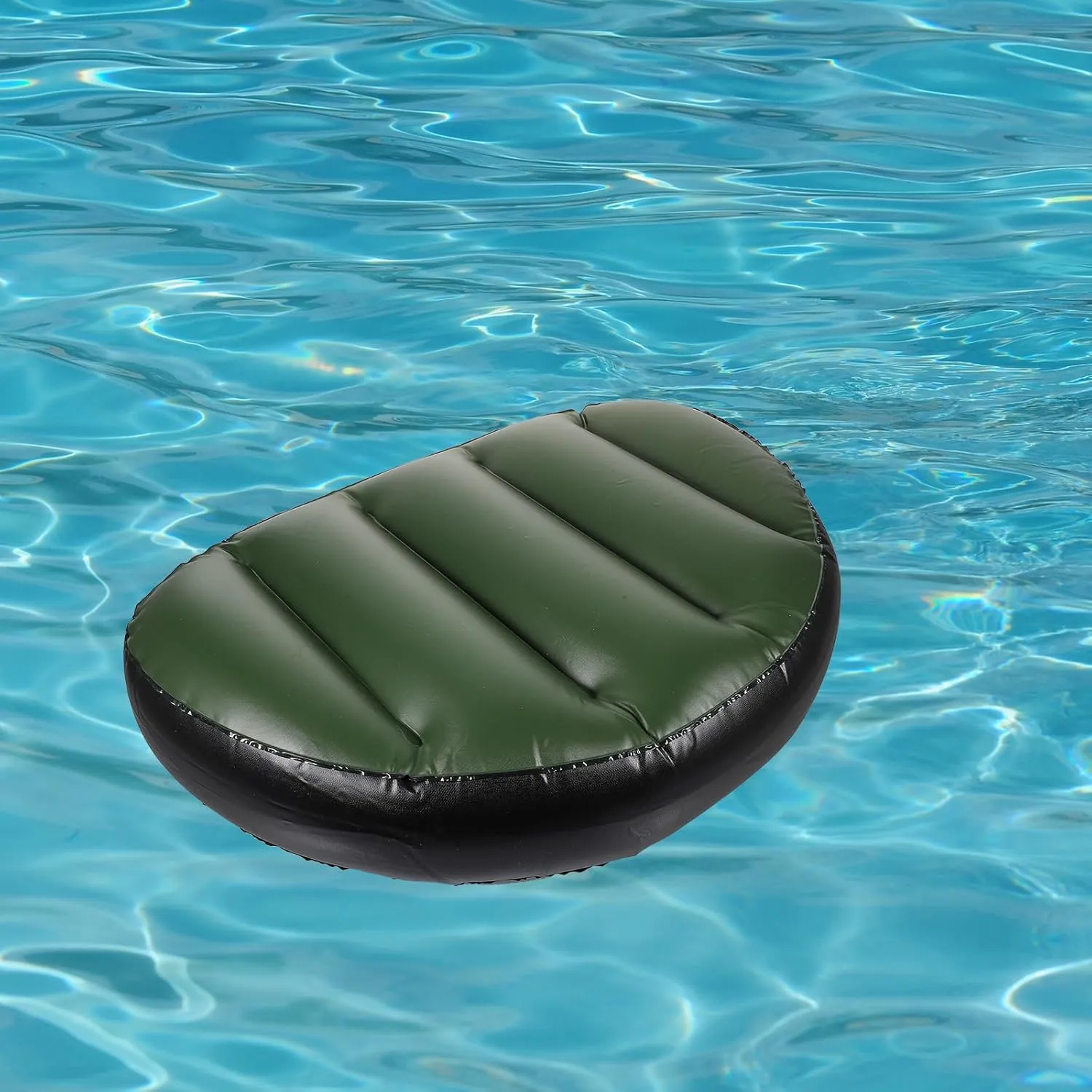 VANZACK Inflatable Boat Seat Cushion, PVC Soft Kayak Cushion, Adjustable Inflatable Seat for Boating, Canoeing, Camping, Green, 17.71 X 13.77 X 3.93 Inches