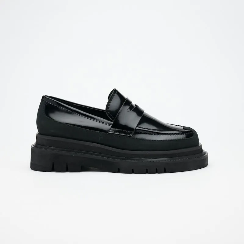 VATIC PENNY LOAFER Polished 光皮革樂福鞋 內外增高63mm