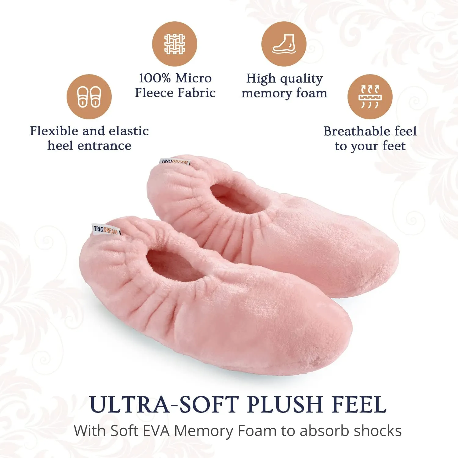 Velvet Plush Memory Foam Warm Slipper Socks For Women | Non-Slip One Size Fuzzy Socks For Women | Ultra Plush and Cozy Warmth Collection