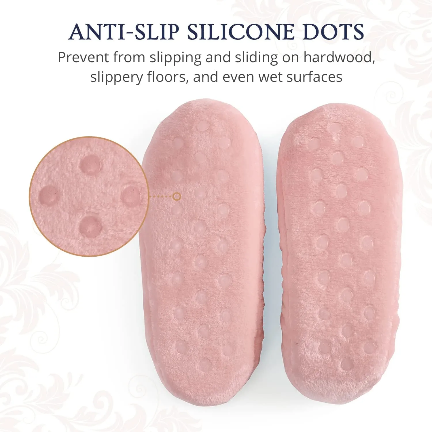 Velvet Plush Memory Foam Warm Slipper Socks For Women | Non-Slip One Size Fuzzy Socks For Women | Ultra Plush and Cozy Warmth Collection