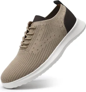 VILOCY Men's Casual Dress Oxfords Shoes Knit Lightweight Breathable Fashion Sneaker