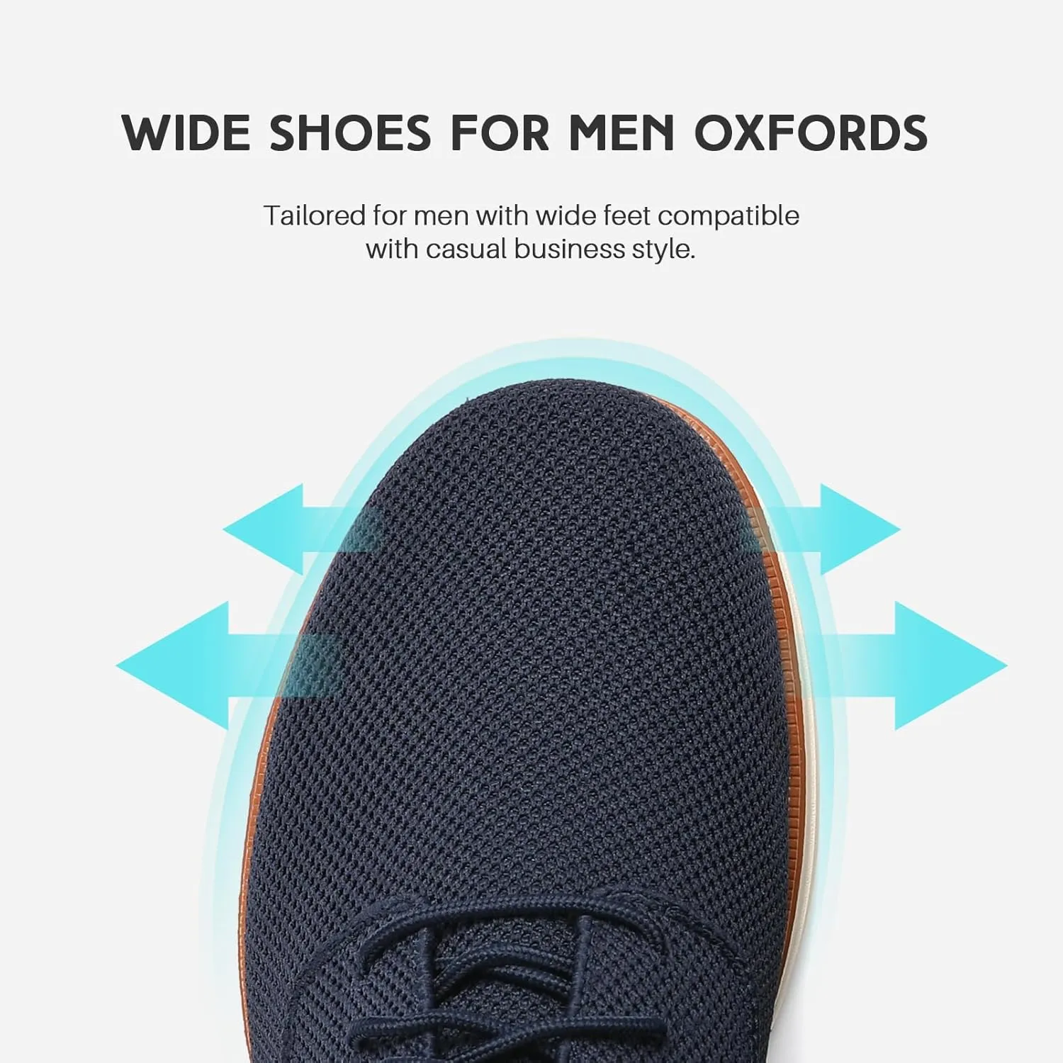 VILOCY Men's Wide Casual Dress Oxfords Business Shoes Fashion Sneakers Mesh Breathable Comfortable Walking Shoes