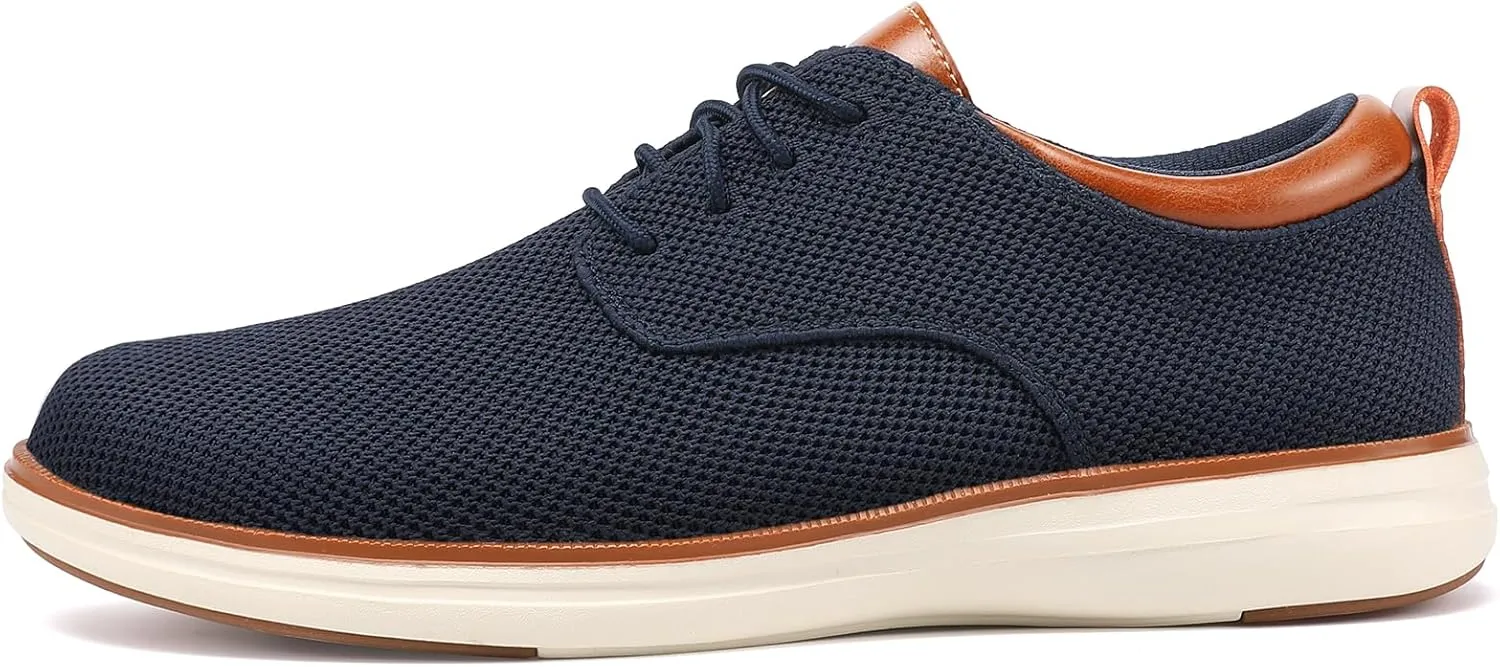 VILOCY Men's Wide Casual Dress Oxfords Business Shoes Fashion Sneakers Mesh Breathable Comfortable Walking Shoes