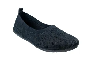 Welcome Ladies Black Canvas Shoe