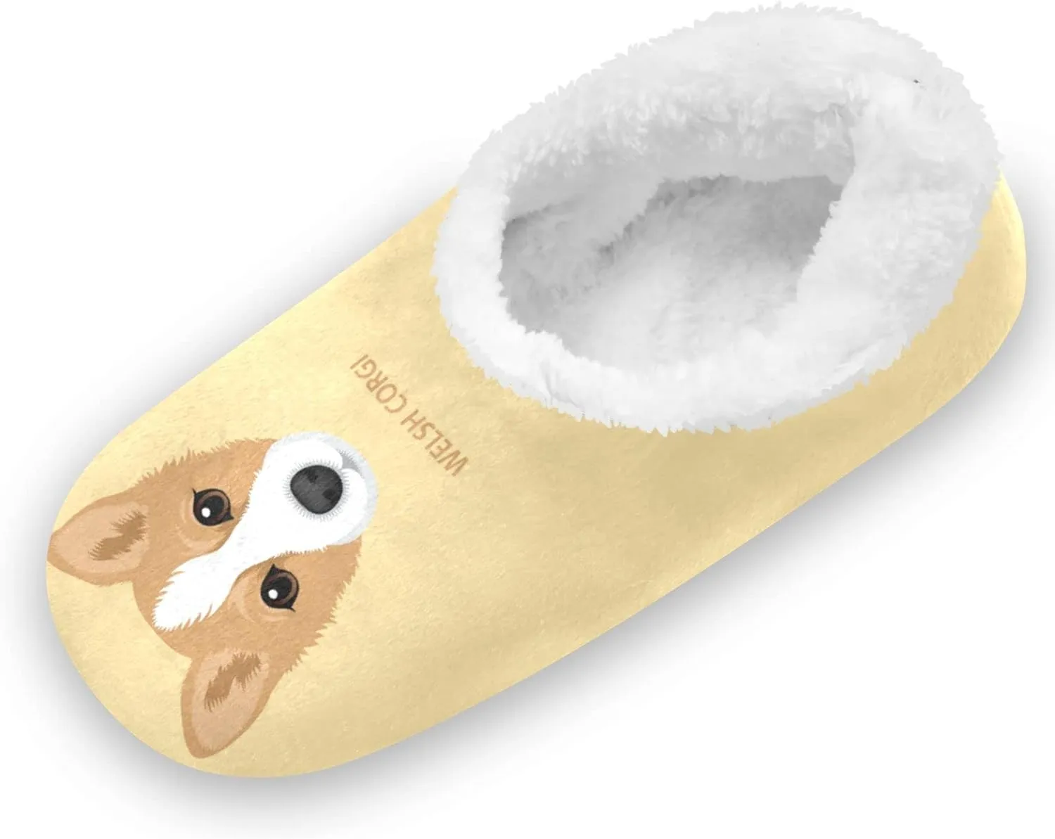 Welsh Corgi Puppy Slippers for Kids Cute Dog Home House Fuzzy Slipper Indoor Soft Plush Fleece Non Slip Casual Shoes for Boys Girls, S