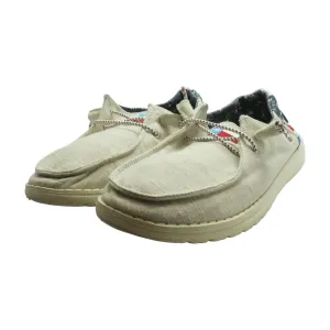 Wendy- Texas Canvas Ivory Boat Shoe Flats