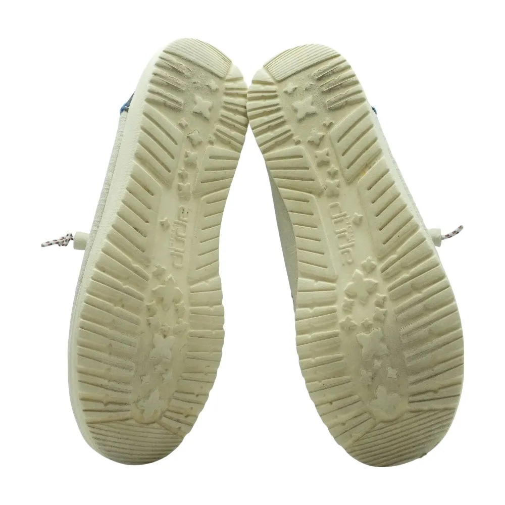 Wendy- Texas Canvas Ivory Boat Shoe Flats