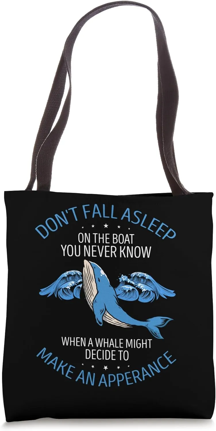 Whale Watching Quote for Cetacean and Whale Tote Bag