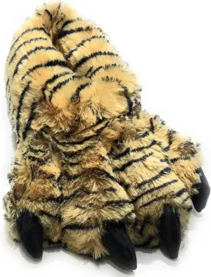 Wild Ones Furry Animal Claw Slippers for Toddlers, Kids and Adults