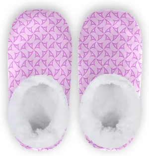 Winter House Slippers for Women/Men with Mandala Grid Element Cozy Fleece Slippers