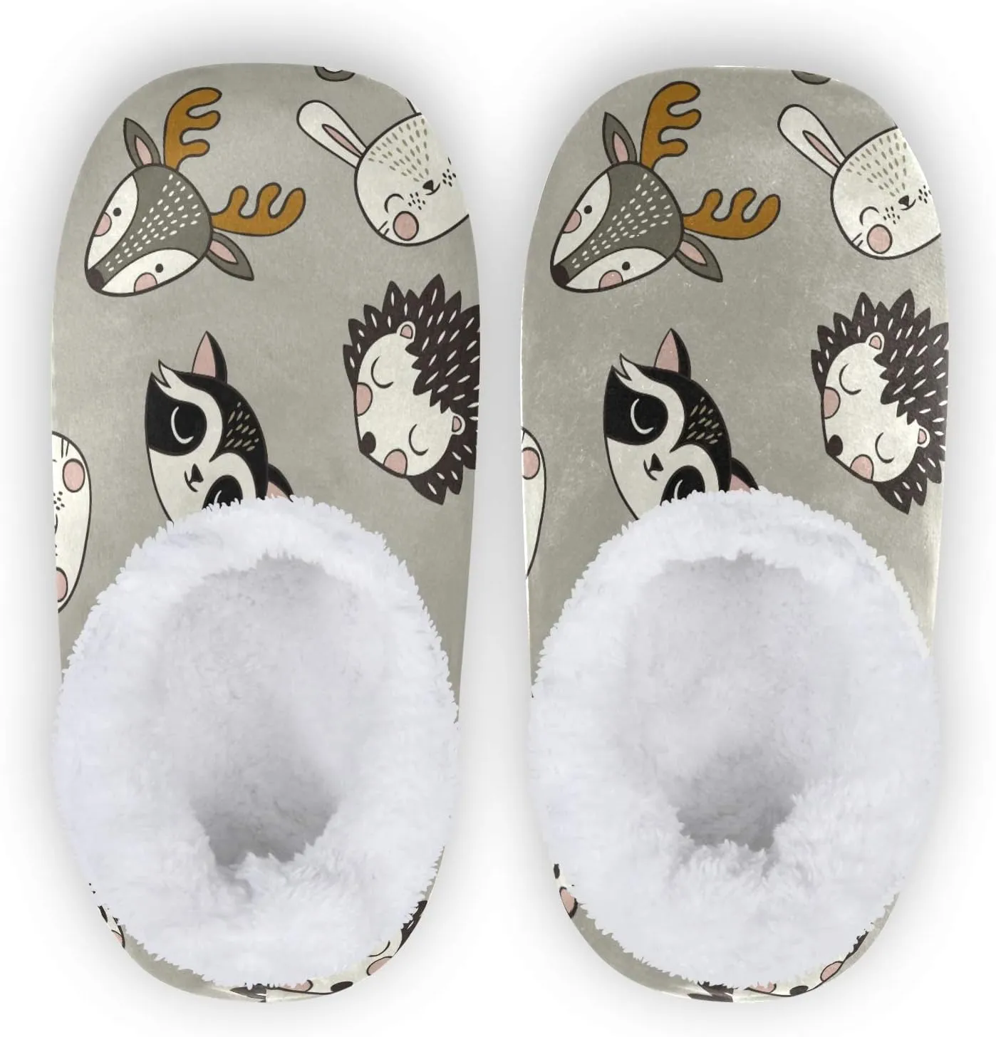 Winter House Slippers for Women/Men with Seamless Yellow Banana Pattern Element Cozy Fleece Slippers