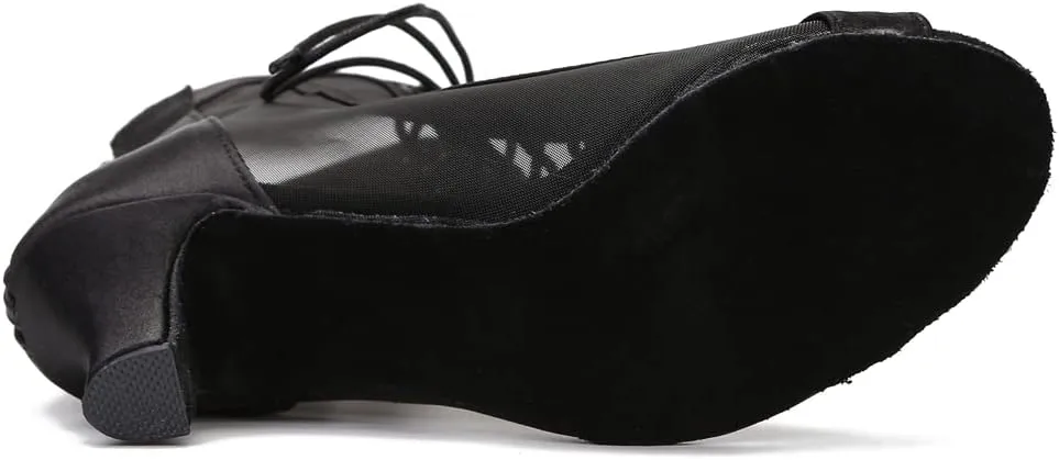 Women Ballroom Dance Boots Latin Salsa Dress Performance Practice Footwear 2.5inch Heels YT20