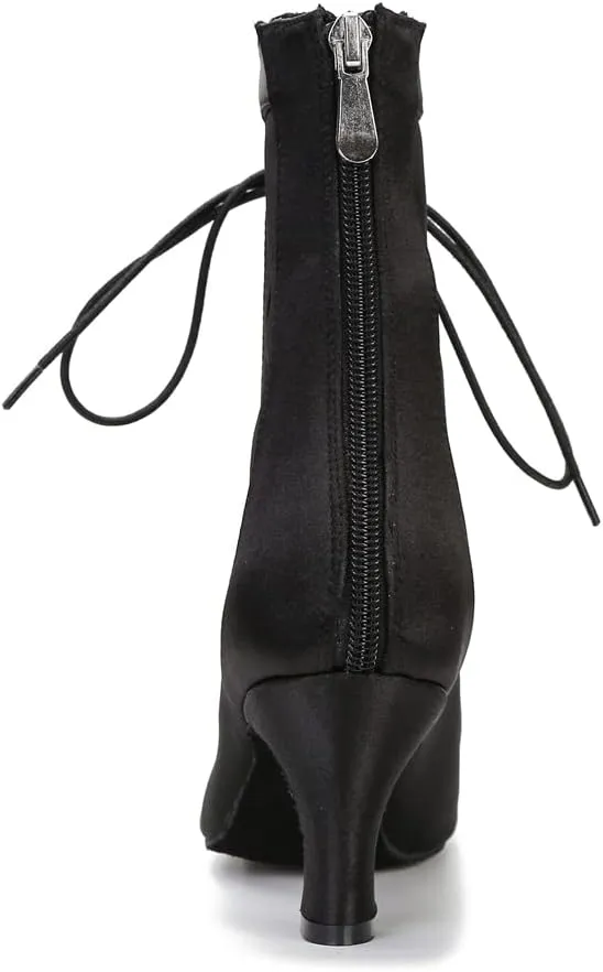 Women Ballroom Dance Boots Latin Salsa Dress Performance Practice Footwear 2.5inch Heels YT20