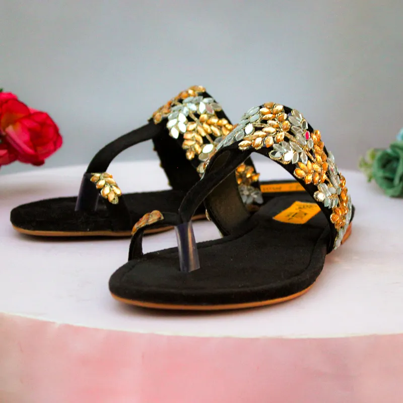 Women Black Kolhapuri