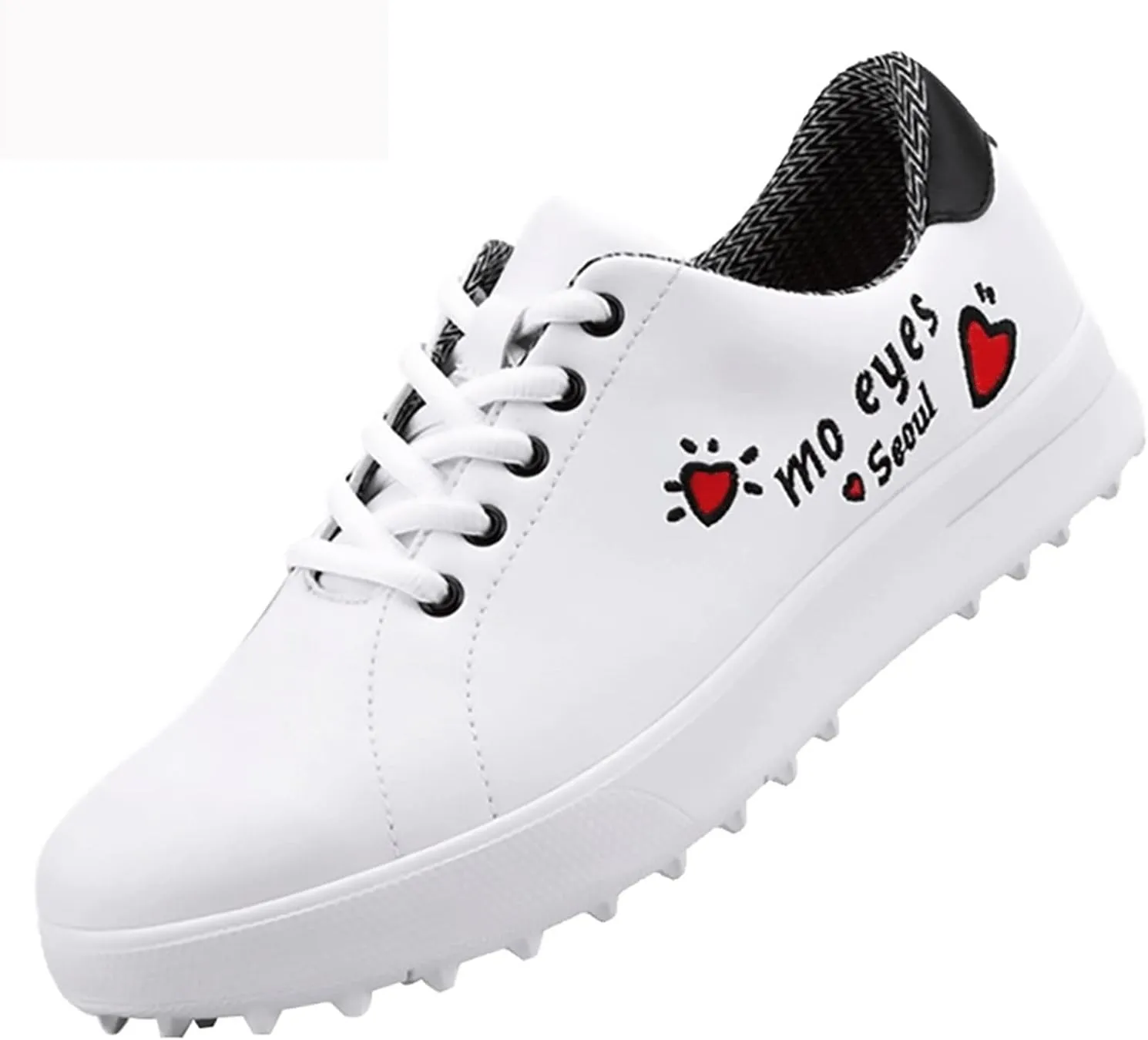 Women Golf Shoes, Golf Shoes, Ladies Waterproof Shoes, Korean Style All-Match White Shoes, Soft and Breathable (Color : White, Size : 5.5)