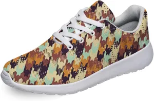 Women Men Colored Houndstooth Dots Shoes Personalited 3D Print Running Shoes Athletic Tennis Sneakers