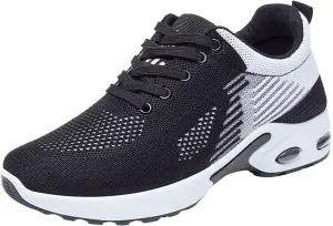 Women Running Shoes Arch Support Wide Sneakers Orthopedic Stretch Cushion Shoes Wide Width Toe Box Shoe Plantar Fasciitis Tennis Sneakers