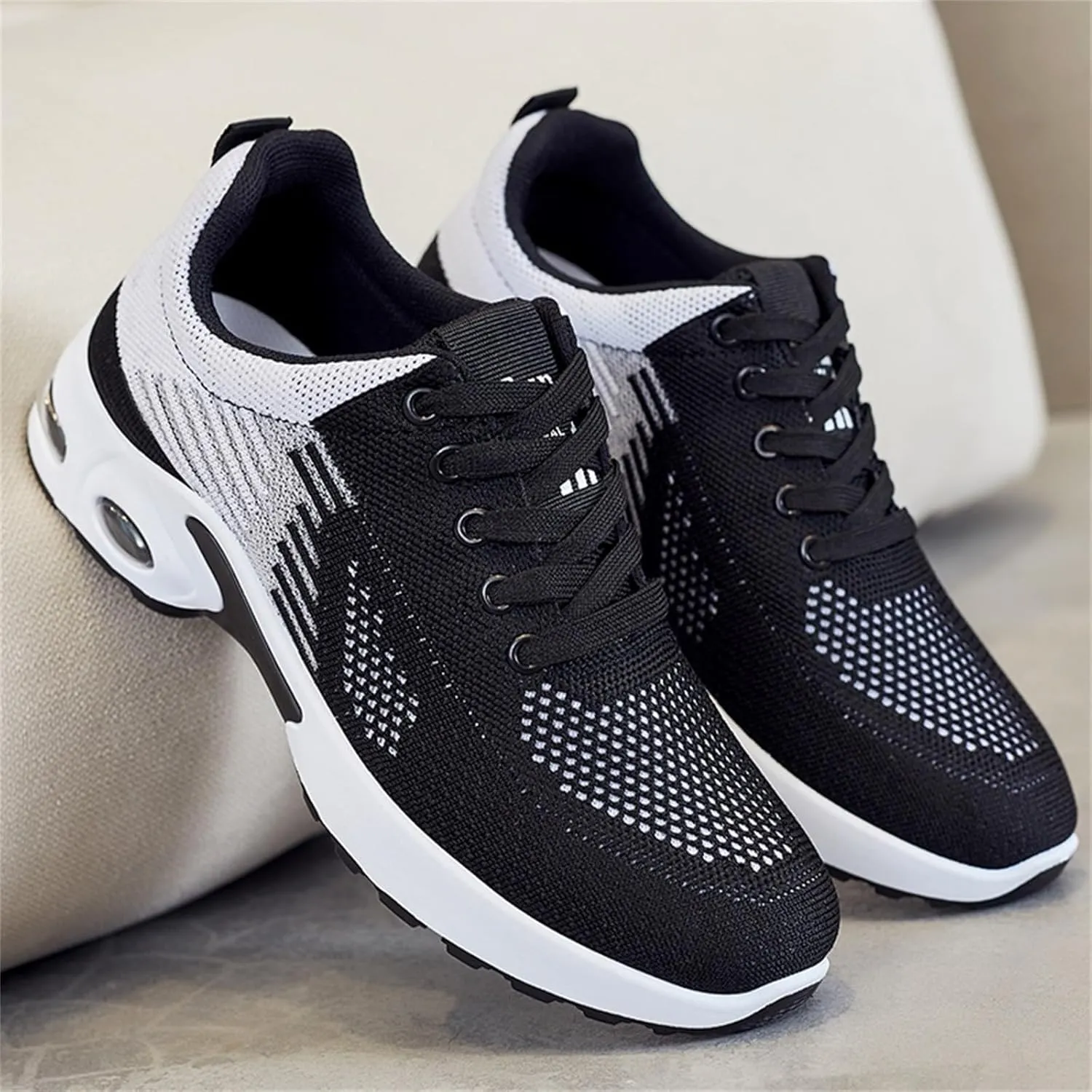 Women Running Shoes Arch Support Wide Sneakers Orthopedic Stretch Cushion Shoes Wide Width Toe Box Shoe Plantar Fasciitis Tennis Sneakers
