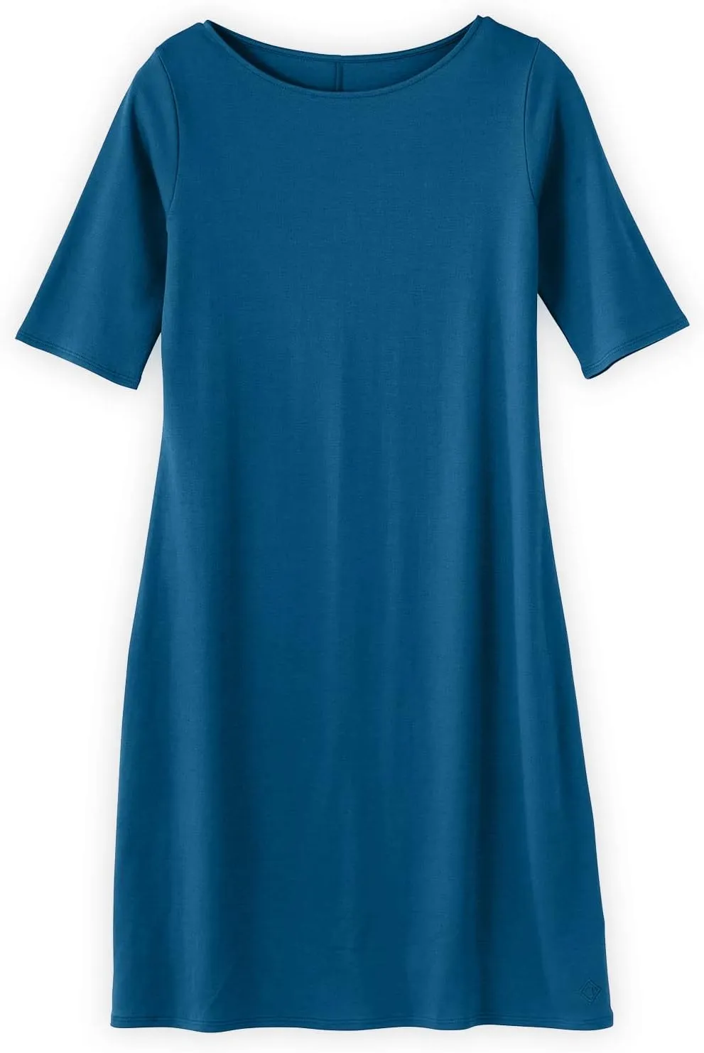 Women's 100% Organic Pima Cotton Half Sleeve Boat Neck Dress