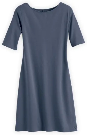 Women's 100% Organic Pima Cotton Half Sleeve Boat Neck Dress