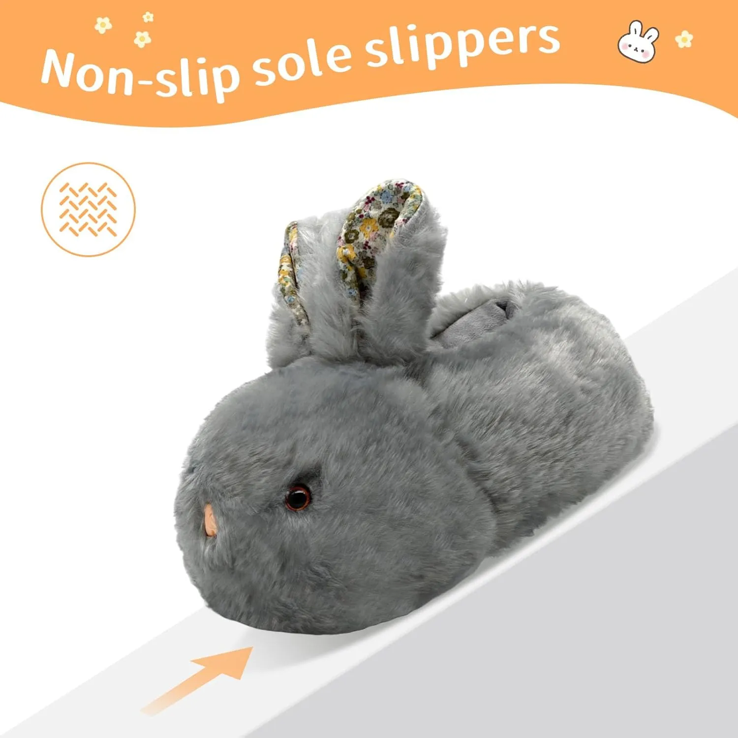 Womens Bunny Cute Animal Slippers Adult House Fuzzy Easter Rabbit Ladies Memory Foam Comfy Fluffy Indoor Outdoor Slippers