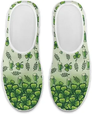 Women's Comfortable Sneakers Colorful Florals Low Top Casual Shoes Lightweight Popular No Laces Slip On Breathable Mesh Shoes for Party Size 5.5-11.5 White Sole