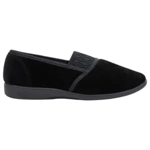 Womens Grosby Candy Black Slippers Slip On Flats Ladies Shoes