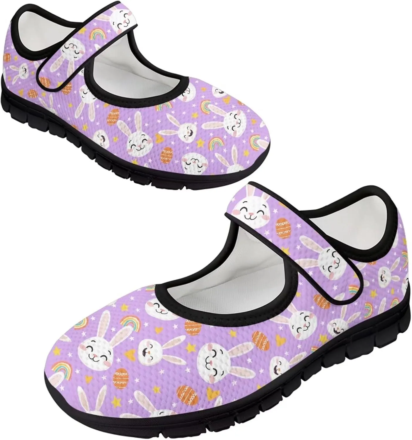 Women's Mary Jane Shoes Breathable Casual Walking Sneakers Closed Toe Fashion Lightweight Office Work Flats