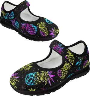 Womens Mary Jane Sneakers Breathable Mesh Casual Shoes Lightweight Non Slip Comfort Flats for Walking Tennis