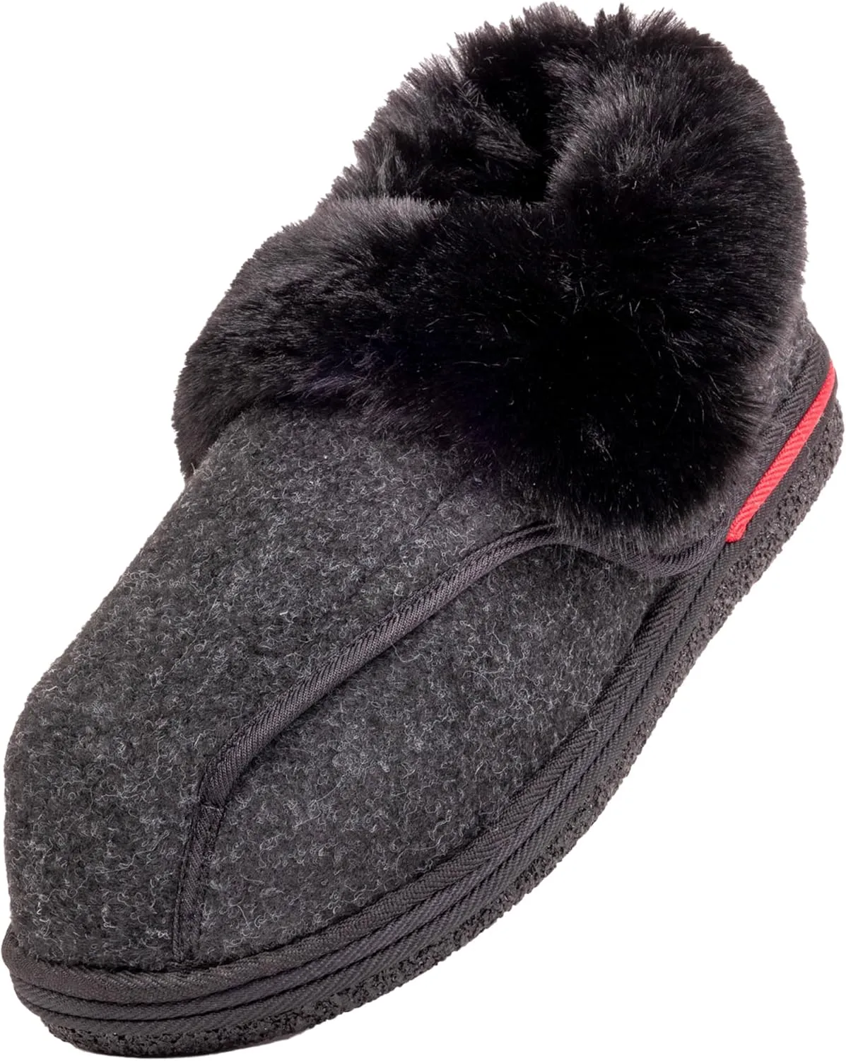 Women's Micro Suede Faux Fur Fleece Lined Cozy 80-D High-Density Memory Foam Winter Slipper Bootie Breathable House Shoes Non Skid Indoor Outdoor Sole