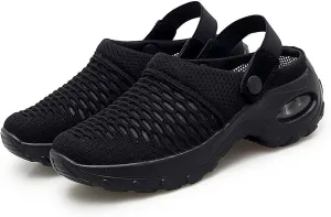 Women's Orthopedic Clogs with Air Cushion Support to Reduce Back and Knee Pressure, Mesh Shoes Slip-On Slippers for Women