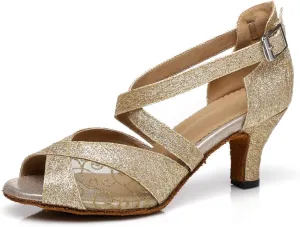 Women's Peep-Toe Breathable Mesh at Vamp Synthetic Ballroom Tango Jazz Party Wedding Practice Dance Shoes