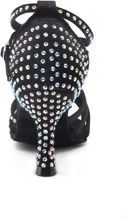 Women's Rhinestone Ballroom Dance Shoes Latin Performance Wedding Shoes For 1920s Party Shoes