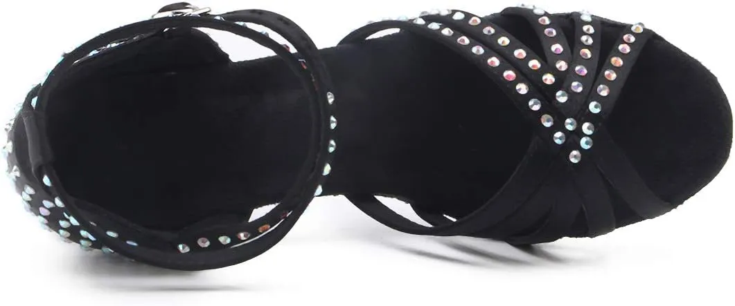 Women's Rhinestone Ballroom Dance Shoes Latin Performance Wedding Shoes For 1920s Party Shoes