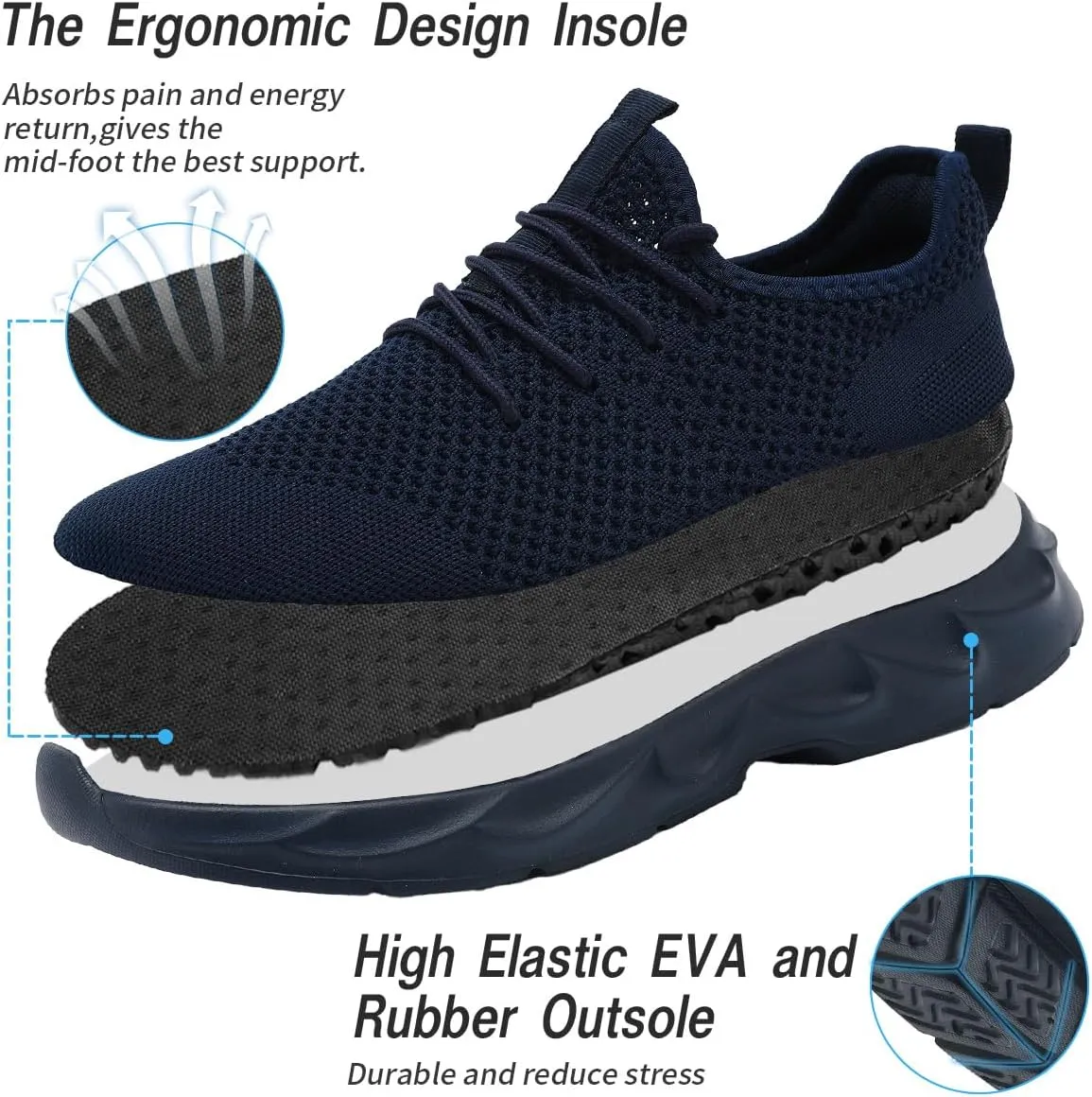 Womens Running Shoes Lightweight Breathable No Slip Sneakers Gym Athletic Workout Casual Sports Walking Tennis Shoes