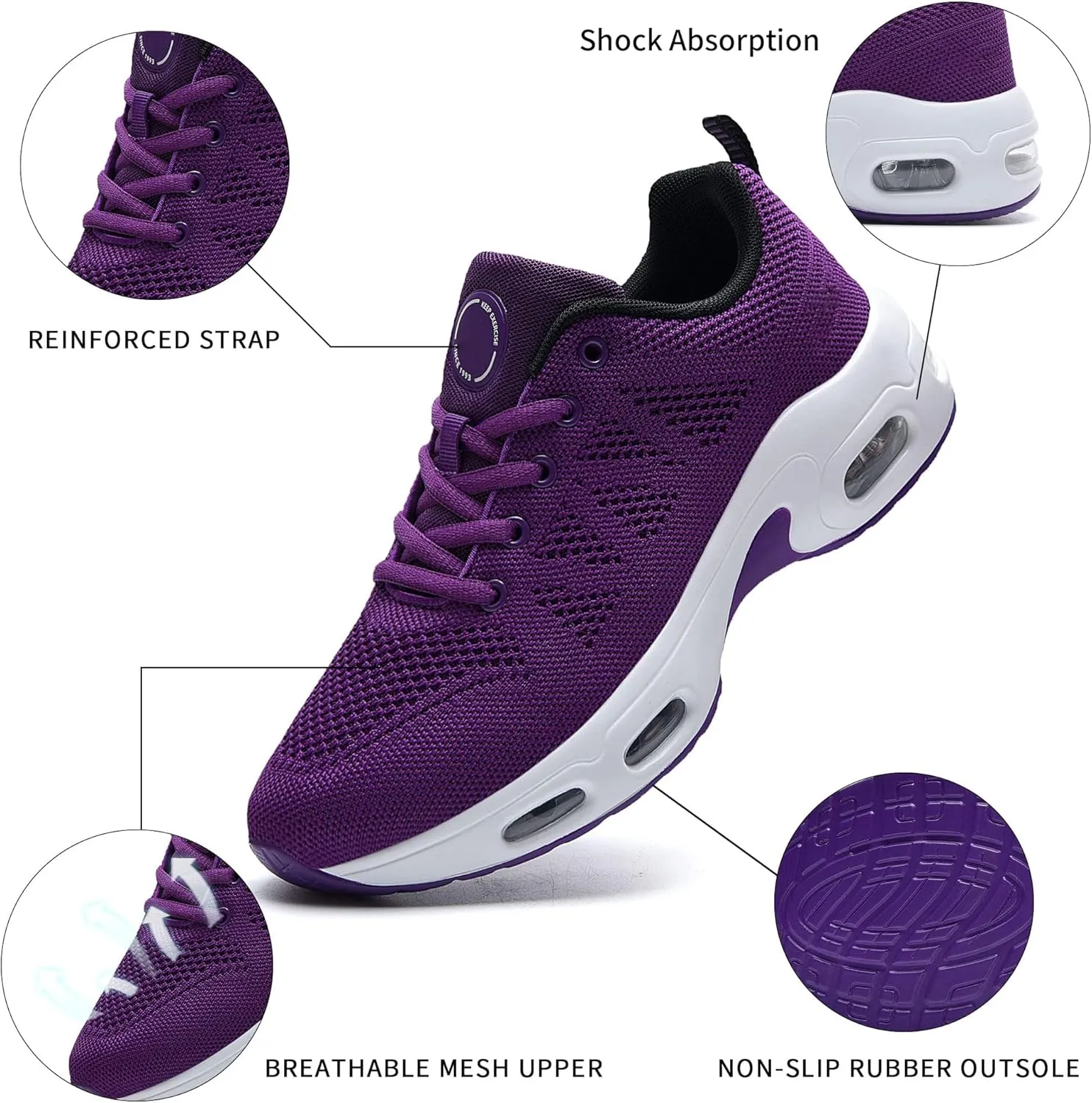 Womens Tennis Running Shoes Athletic Gym Walking Fashion Sneakers Breathable Lightweight Jogging Sport Shoe US Size 5.5-11