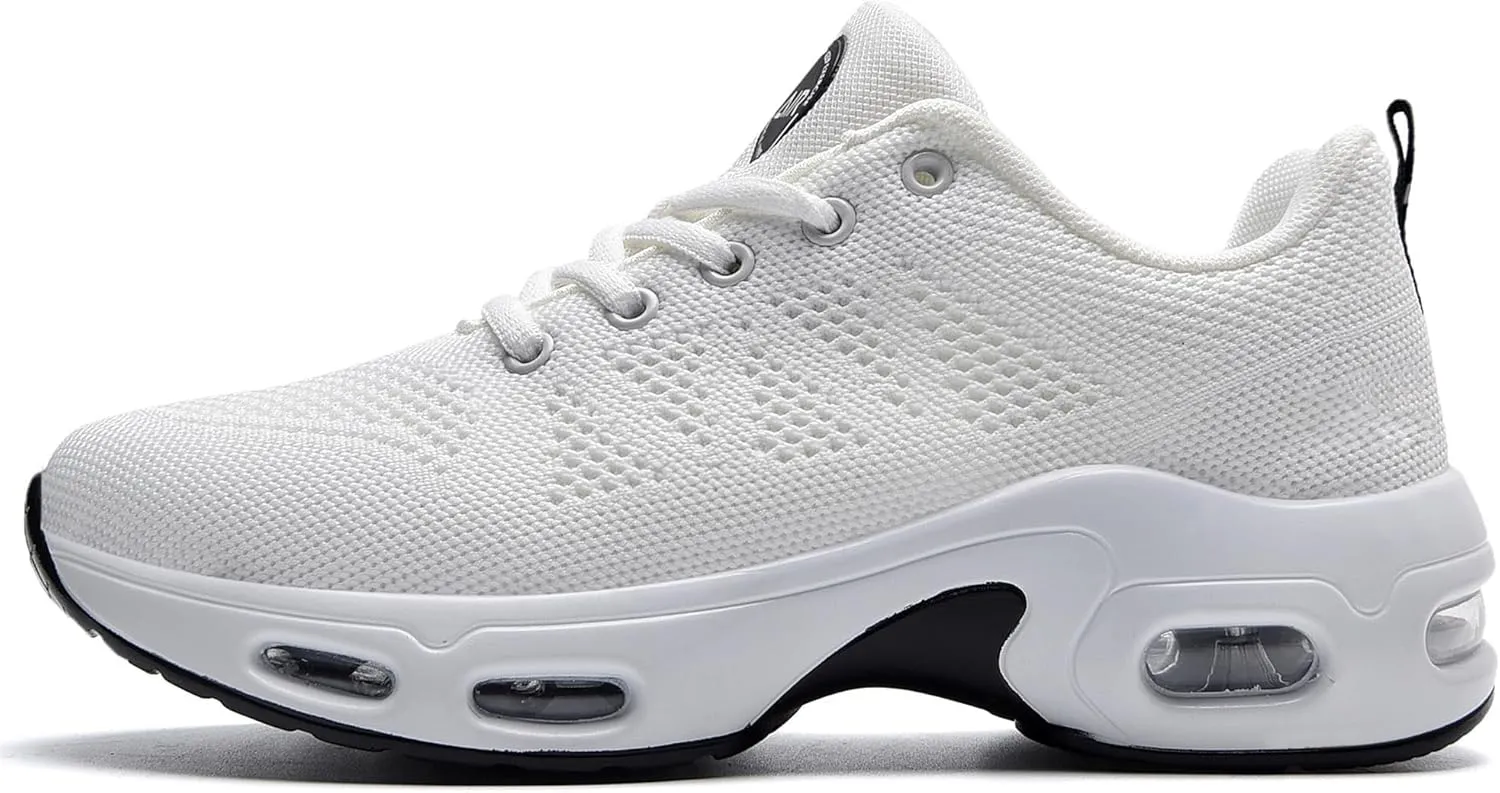 Womens Tennis Running Shoes Athletic Gym Walking Fashion Sneakers Breathable Lightweight Jogging Sport Shoe US Size 5.5-11