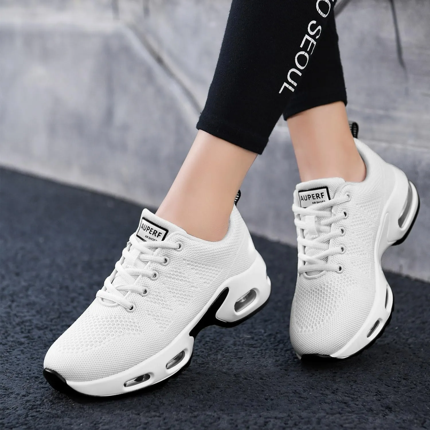 Womens Tennis Running Shoes Athletic Gym Walking Fashion Sneakers Breathable Lightweight Jogging Sport Shoe US Size 5.5-11