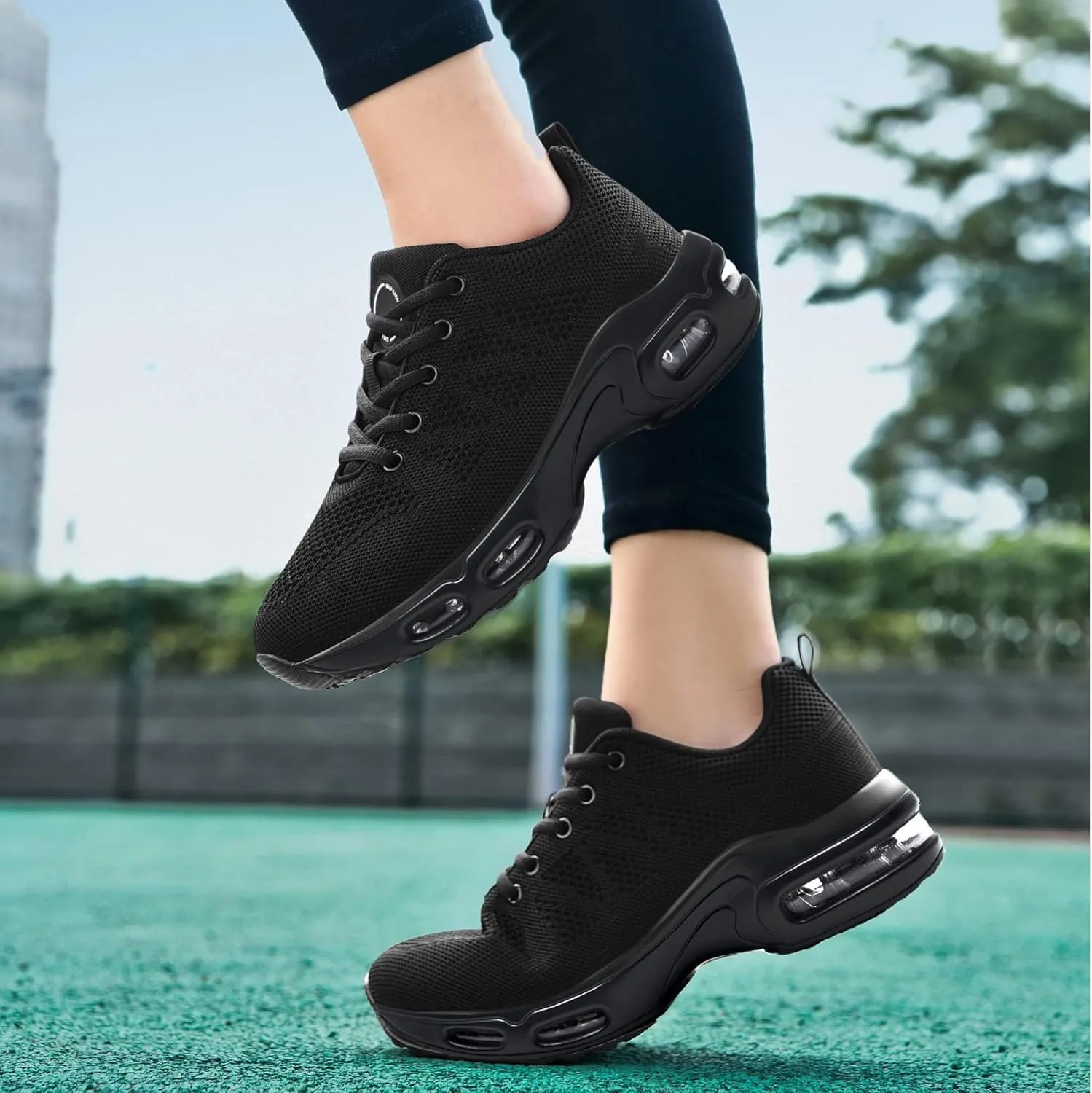 Womens Tennis Running Shoes Athletic Gym Walking Fashion Sneakers Breathable Lightweight Jogging Sport Shoe US Size 5.5-11