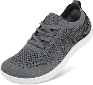 Women's Walking Shoes Wide Toe Box Diabetic Barefoot Shoes with Breathable Zero Drop Sole for Edema, Back Pain Relief