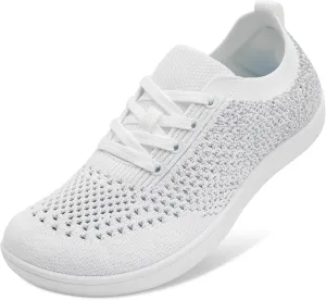 Women's Walking Shoes Wide Toe Box Diabetic Barefoot Shoes with Breathable Zero Drop Sole for Edema, Back Pain Relief