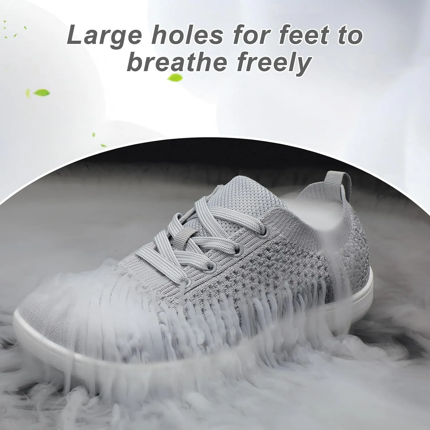Women's Walking Shoes Wide Toe Box Diabetic Barefoot Shoes with Breathable Zero Drop Sole for Edema, Back Pain Relief