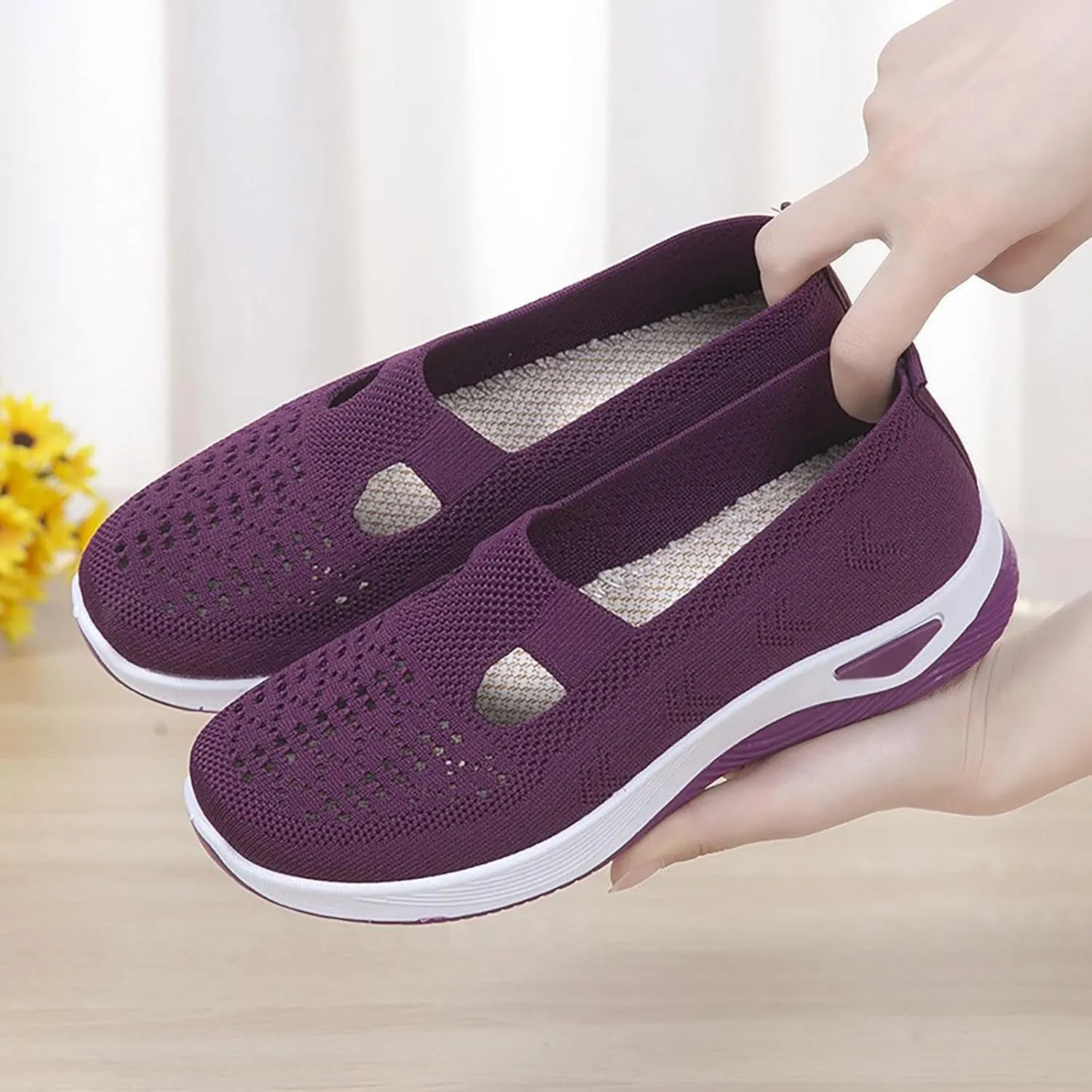 Women's Woven Orthopedic Breathable Soft Shoes Womens Tennis Shoes Lether Casual Shoes for Fall Fashion Sneakers 2025 Waterproof Tennis Shoe Trainers Shoe