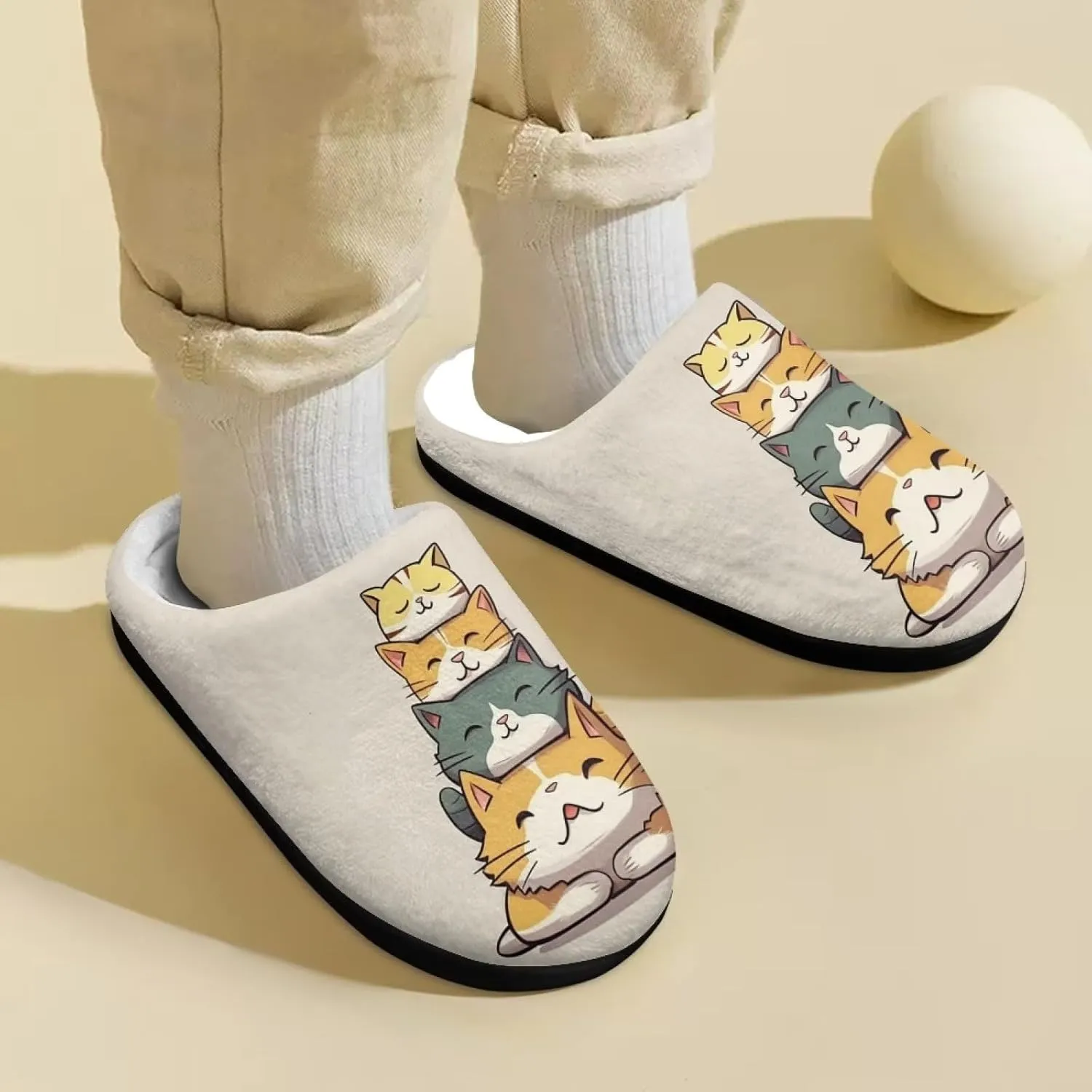 Xpyiqun Kids Slippers Fuzzy House Shoes for Girls Boys Soft Plush Home Slipper Bathroom Spa Shoe 9-14.5