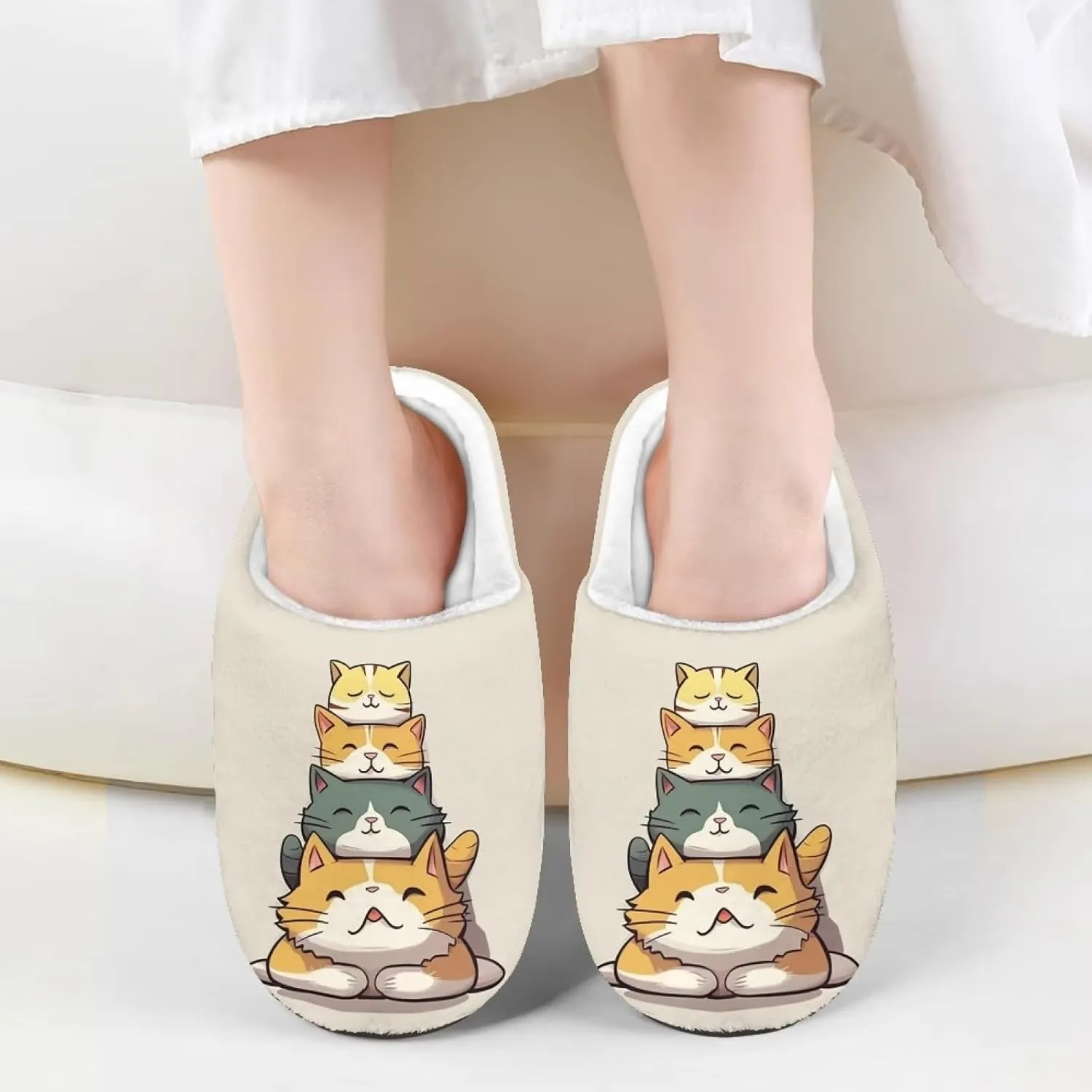 Xpyiqun Kids Slippers Fuzzy House Shoes for Girls Boys Soft Plush Home Slipper Bathroom Spa Shoe 9-14.5